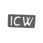 Клеймо мастера Вихман Иоганн Карл - Рига - инициалы "ICW" - 1797 г., фото 
