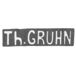 Клеймо мастера Грюн Т. - Рига - инициалы "Th.GRUHN" - начало 20 века, фото 