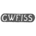 Клеймо мастера Вейс Густав - Таллин - инициалы "G.WEISS" - 1791-1818 гг., фото 