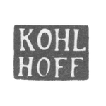 Клеймо мастера Кольхоф Иоганн Даниель I - Таллин - инициалы "KOHL HOFF" - 1780-1800 гг., фото 
