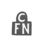 Клеймо мастера Нюрнберг Христиан Фридрих - Хапсал - инициалы "CFN" - 1755-1783 гг., фото 