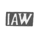 Клеймо мастера Вигрен Иоган Андреас - Хапсал - инициалы "IAW" - 1824 г., фото 