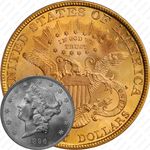 20 долларов 1896, голова Свободы