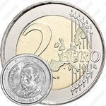 2 евро 2001, M, регулярный чекан Испании (Хуан Карлос I)