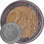 2 евро 2002, регулярный чекан Германии