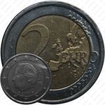 2 евро 2008, регулярный чекан Бельгии, Albert II de Belgique (король Альберт 2)