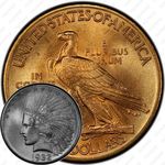 10 долларов 1932, голова индейца