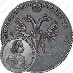 полтина 1718, без инициалов медальера и знака минцмейстера, малая голова