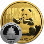 100 юаней 2017, панда