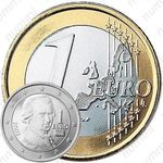 1 евро 2002, регулярный чекан Австрии