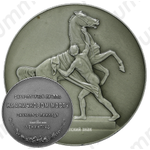 Настольная медаль «Скульптурная группа на Аничковом мосту. Укротители коней. Ленинград»