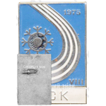 Знак «VIII Зимняя спартакиада профсоюзов СССР. 1975. ГСК (Главная судейская коллегия)»