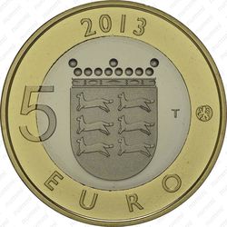 5 евро 2013, дом - Реверс