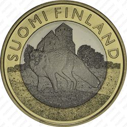 5 евро 2014, лиса - Аверс