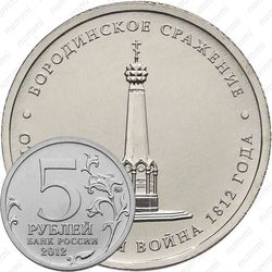 5 рублей 2012, Бородинское сражение