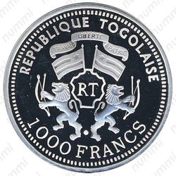 1000 франков 2000, лев - Аверс