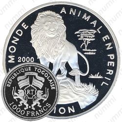 1000 франков 2000, лев