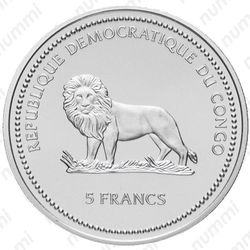 5 франков 2002, Конго (ДРК) - Аверс