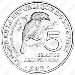 5 франков 2014 - Реверс