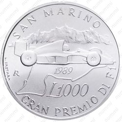 1000 лир 1989 - Реверс