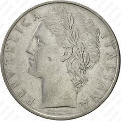 100 лир 1957 - Аверс