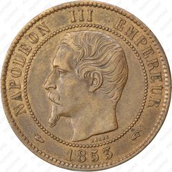 10 сантимов 1853, A - Аверс