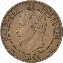 10 сантимов 1865, A - Аверс