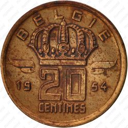 20 сантимов 1954 - Реверс
