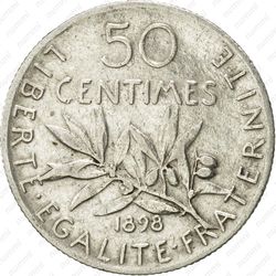 50 сантимов 1898 - Реверс