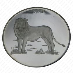 20 долларов 2000, лев - Реверс