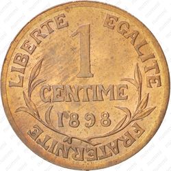 1 сантим 1898 - Реверс