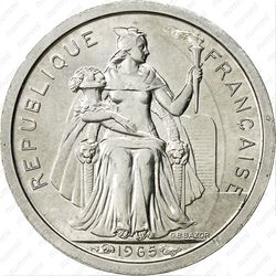 50 сантимов 1965, Французская Полинезия - Аверс