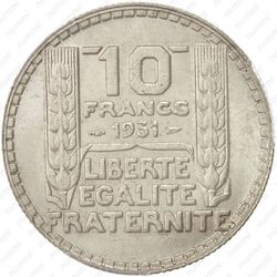 10 франков 1931 - Реверс