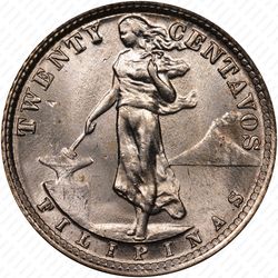 20 сентаво 1929 - Реверс