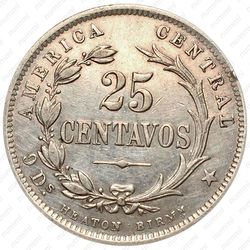 25 сентаво 1890 - Реверс