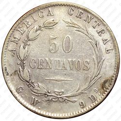 50 сентаво 1885 - Реверс