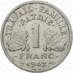1 франк 1942 - Реверс