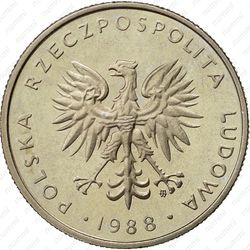 10 злотых 1988 - Аверс