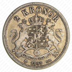 2 кроны 1897 - Реверс