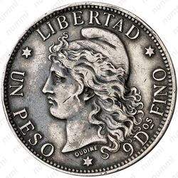 1 песо 1881 [Аргентина] - Аверс