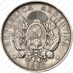 1 песо 1882 [Аргентина] - Реверс
