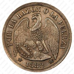 1 песо 1882 [Чили] - Аверс