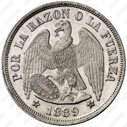 1 песо 1889 [Чили] - Аверс