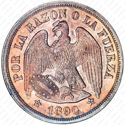 1 песо 1890 [Чили] - Аверс