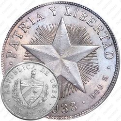 1 песо 1933 [Куба]