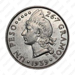 1 песо 1939 [Доминикана] - Реверс