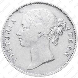 1 рупия 1840, "VICTORIA QUEEN" по бокам головы [Индия] - Аверс
