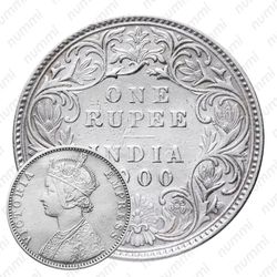 1 рупия 1900, B, знак монетного двора: "B" - Бомбей [Индия]