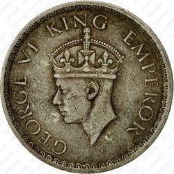 1/2 рупии 1942, большие буквы на реверсе [Индия] - Аверс