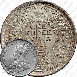 1 рупия 1919, без обозначения монетного двора [Индия]